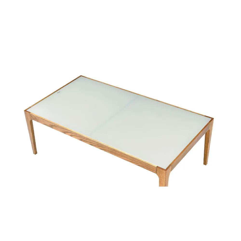 Gwynn - Coffee Table - Frosted Glass & Natural by Unique Piece Furniture