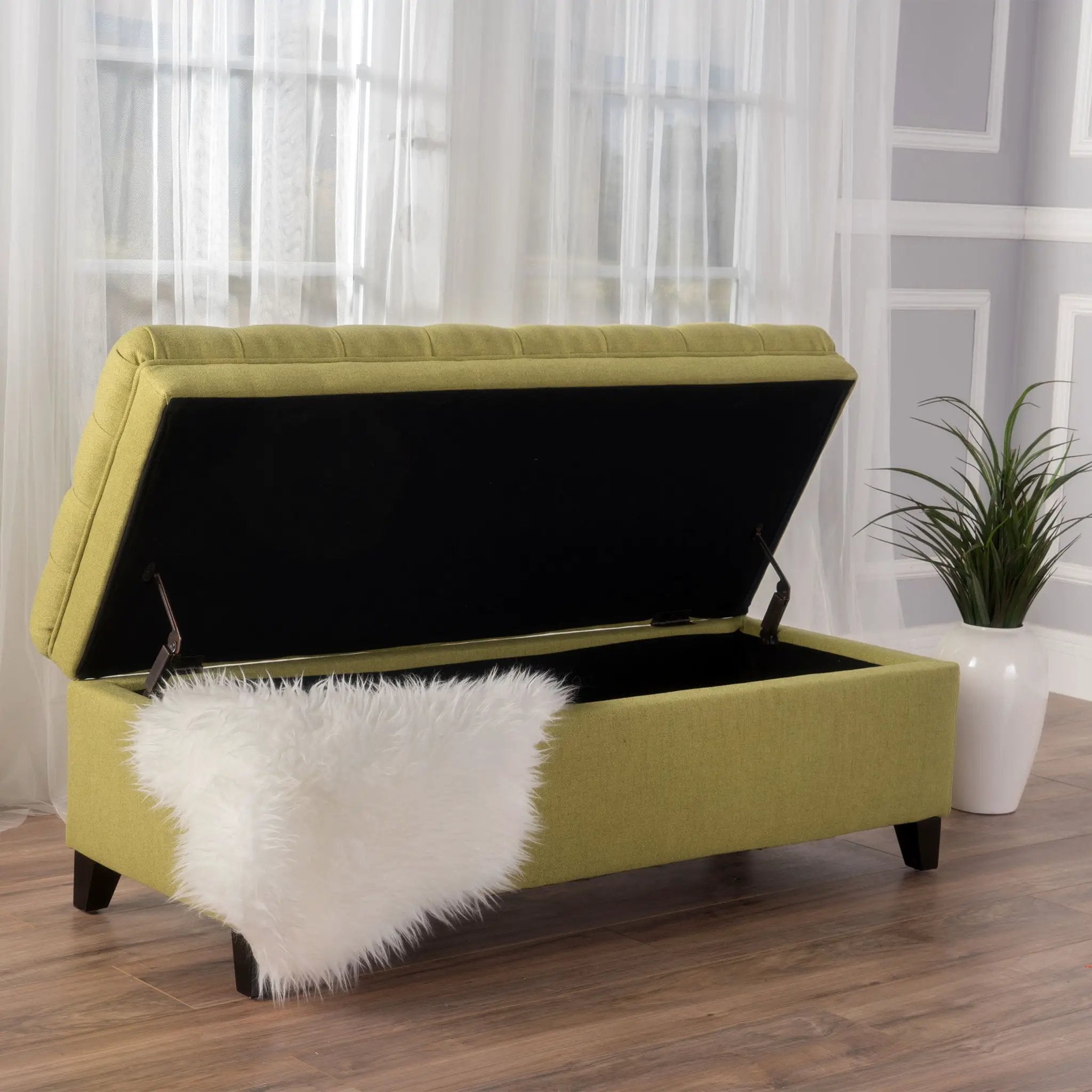 Juliana Storage Ottoman With Birch Legs by HouseOfZazla