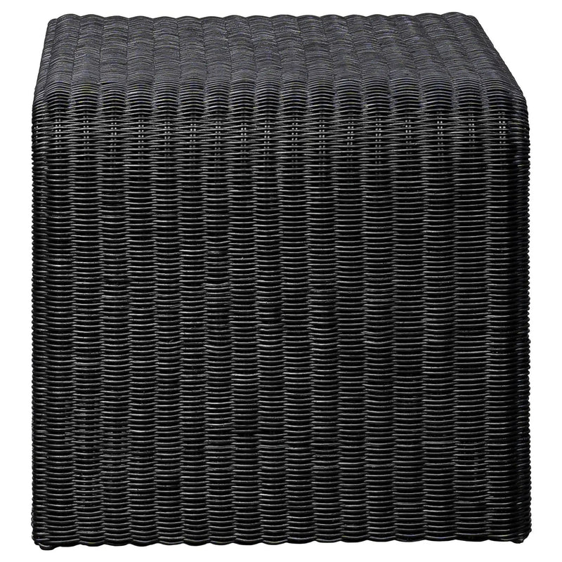 Cahya 2-piece Rattan Coffee and End Table Set Black by Unique Piece Furniture