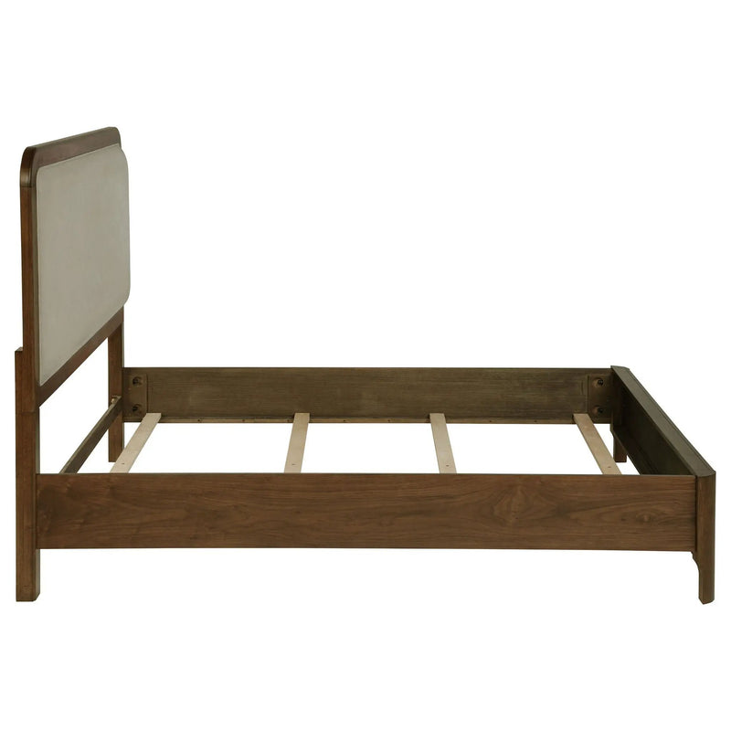 Maderia 57-inch Upholstered Queen Panel Bed Walnut by Unique Piece Furniture