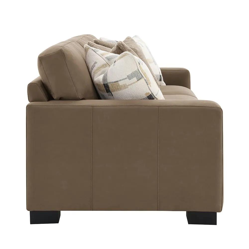 Darya - Sofa With 4 Pillows - Brown Suede Fabric by Unique Piece Furniture