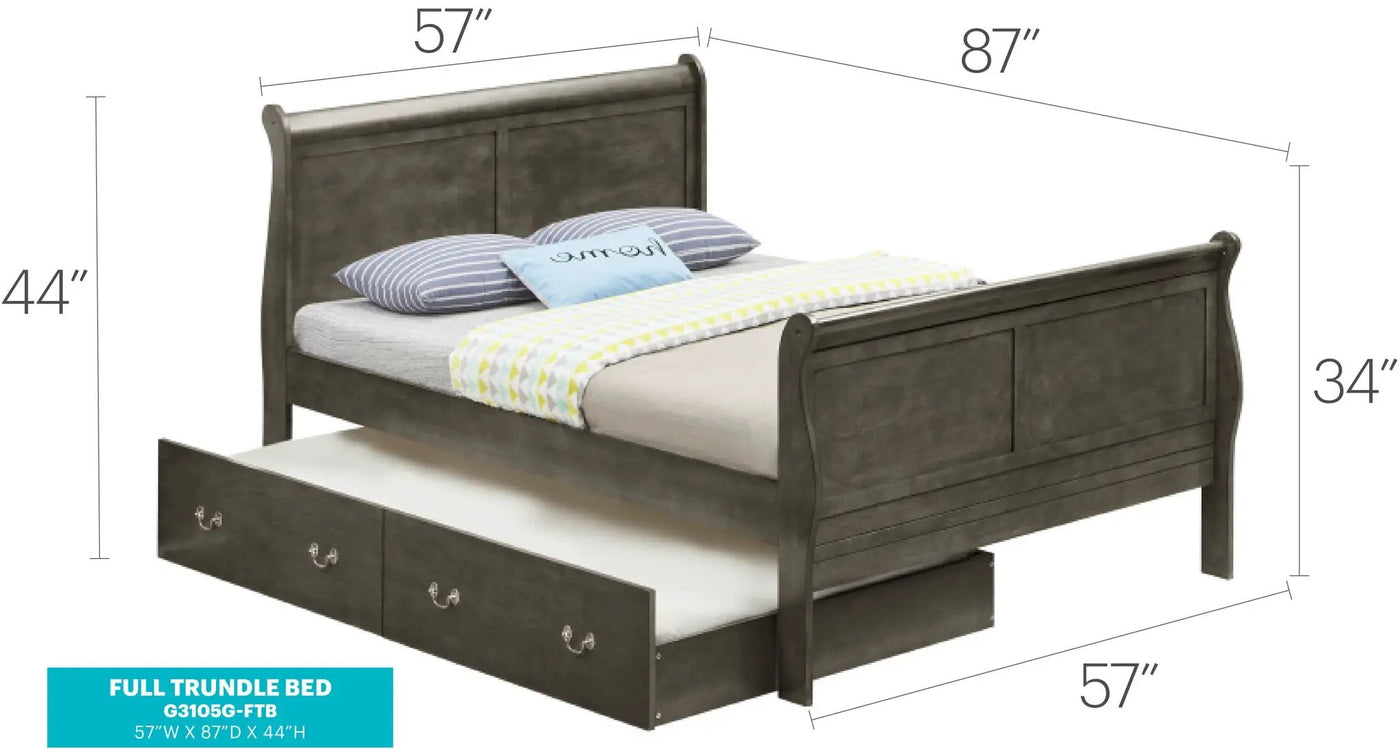 Elegant Trundle Bed With Timeless Charm by HouseOfZazla