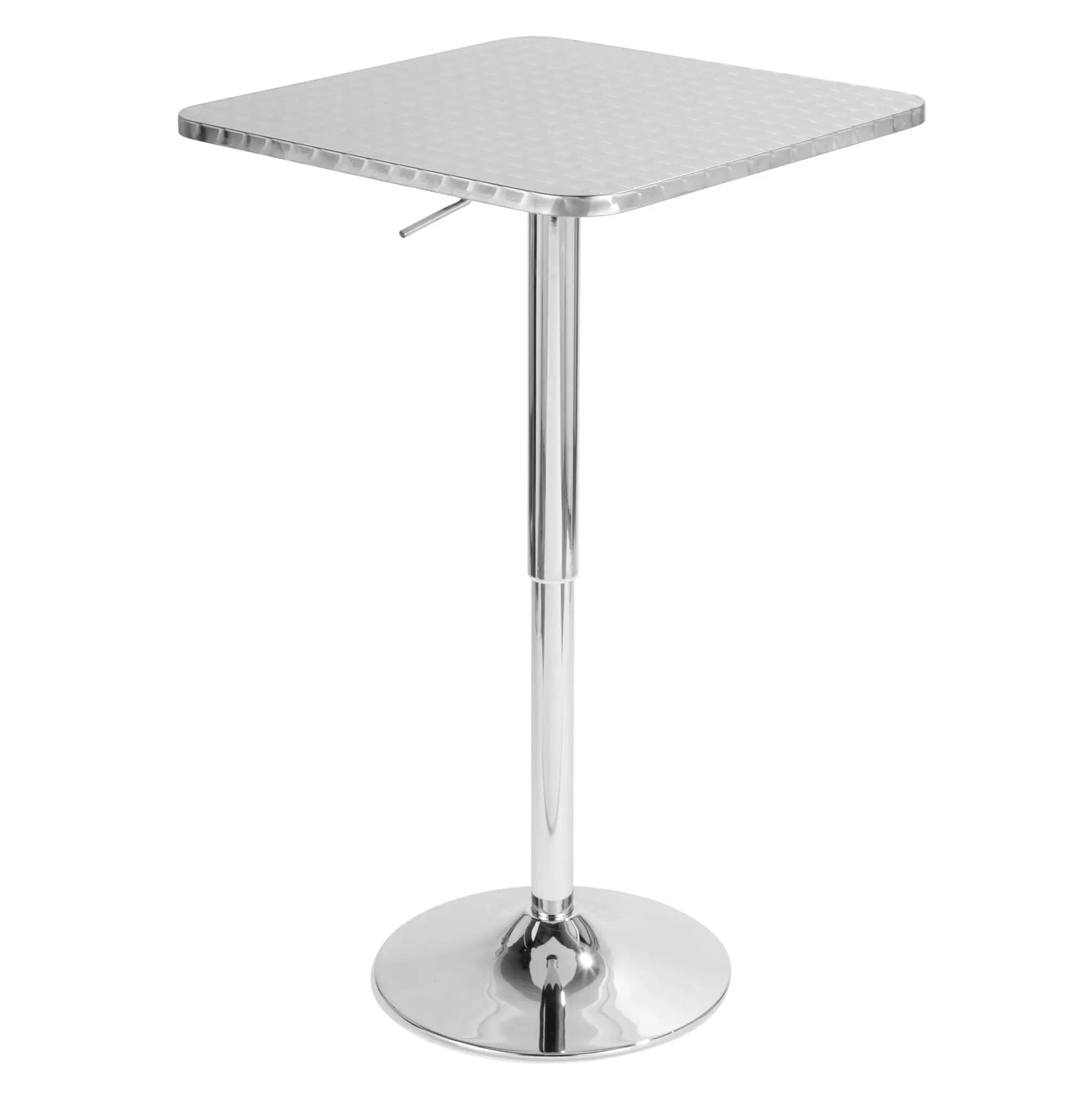 Ale - 3 Piece Bar Set Bistro Square Contemporary Adjustable Oval Footrest by HouseOfZazla
