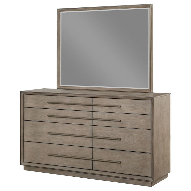 Durango 8-drawer Dresser and Mirror Taupe Oak by Unique Piece Furniture