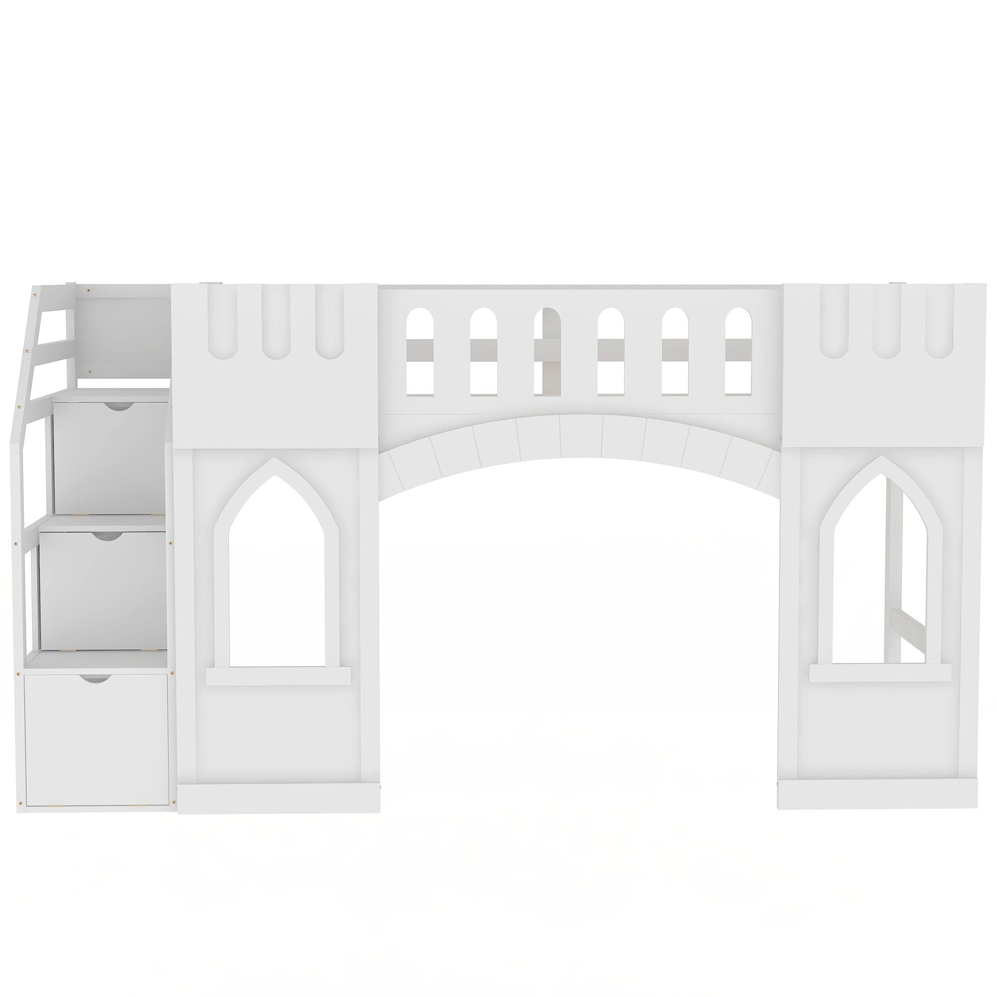 Loft Bed With Storage Staircase And Windows by HouseOfZazla