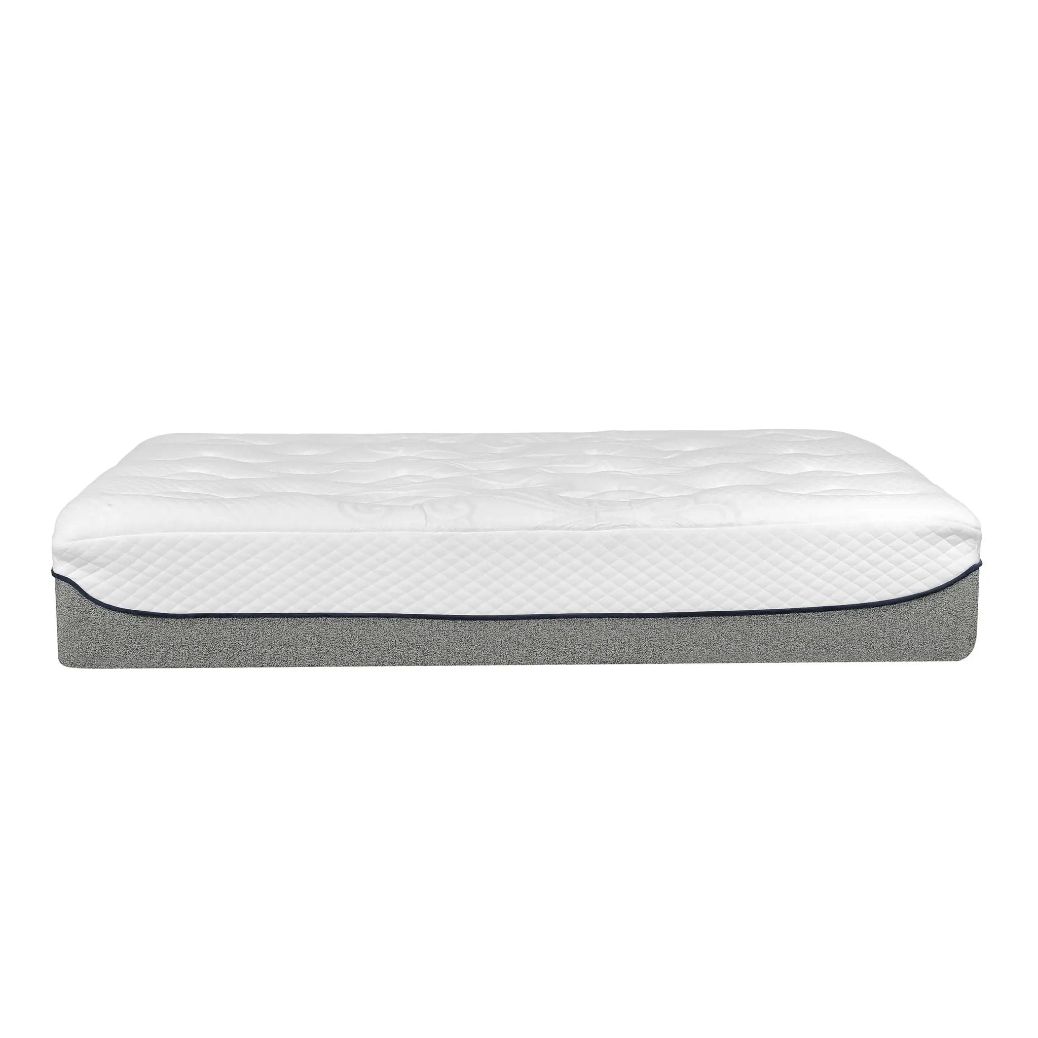 13" Ultra Plush Gel Memory Foam Mattress For Bed With Double Layered Jacquard Cover - Gray / White - King by HouseOfZazla