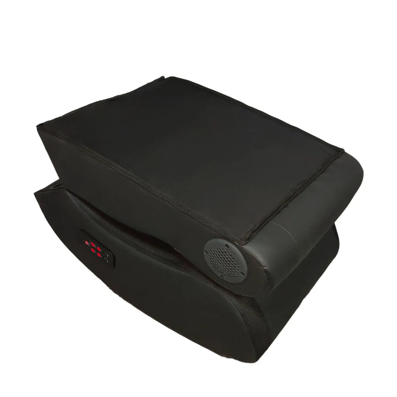 Foldable Gaming Chair With Onboard Speakers, LED Strip Lighting, Bluetooth, Vibration Massage, USB Charging Port - Black by HouseOfZazla