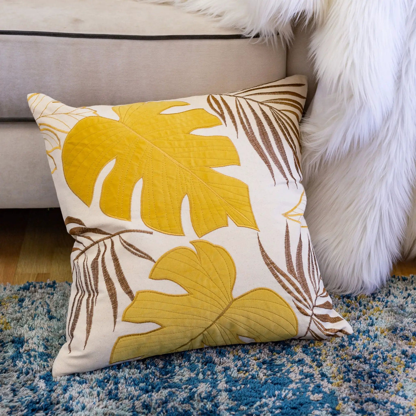 Autumn Vibes Leaf Accent Pillow by Unique Piece Furniture
