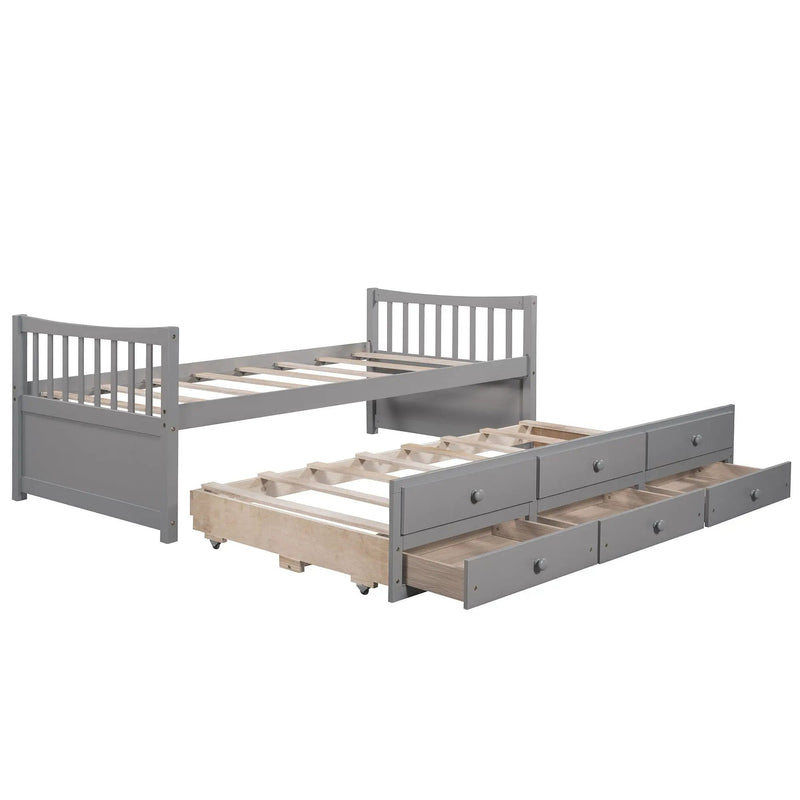 Twin Size Daybed With Trundle And Drawers by Unique Piece Furniture