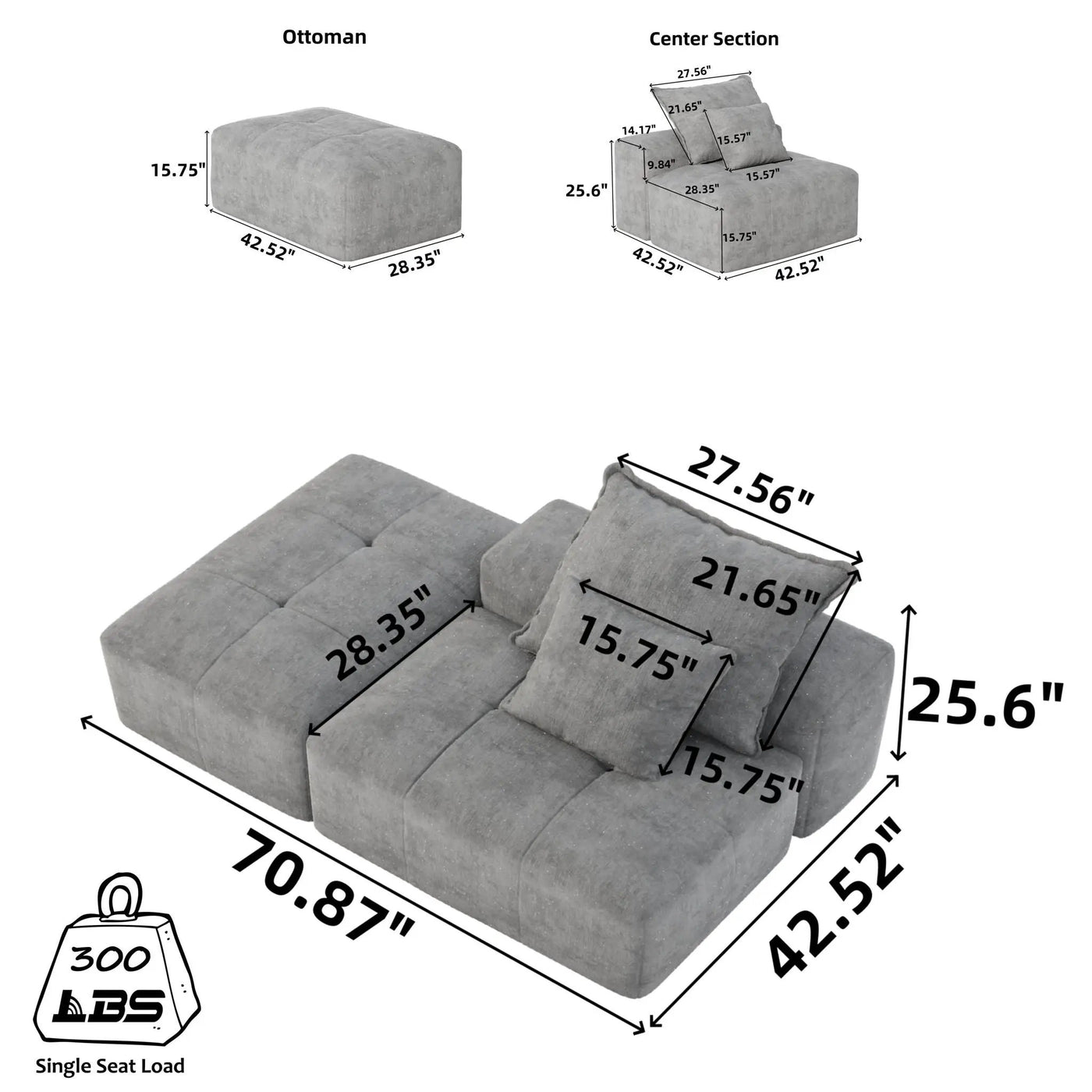 Modern Oversized Modular Sectional Sofa by HouseOfZazla