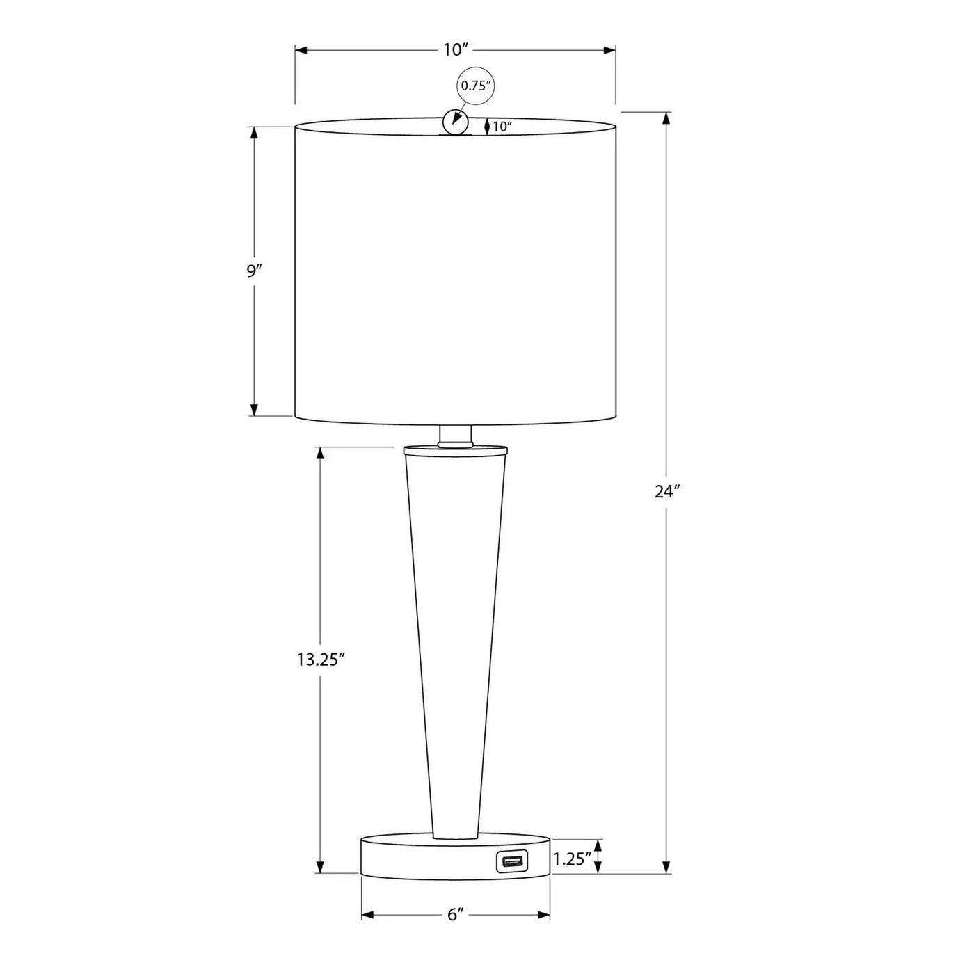 Lighting, Table Lamp, USB Port Included, Contemporary (Set of 2) by Unique Piece Furniture