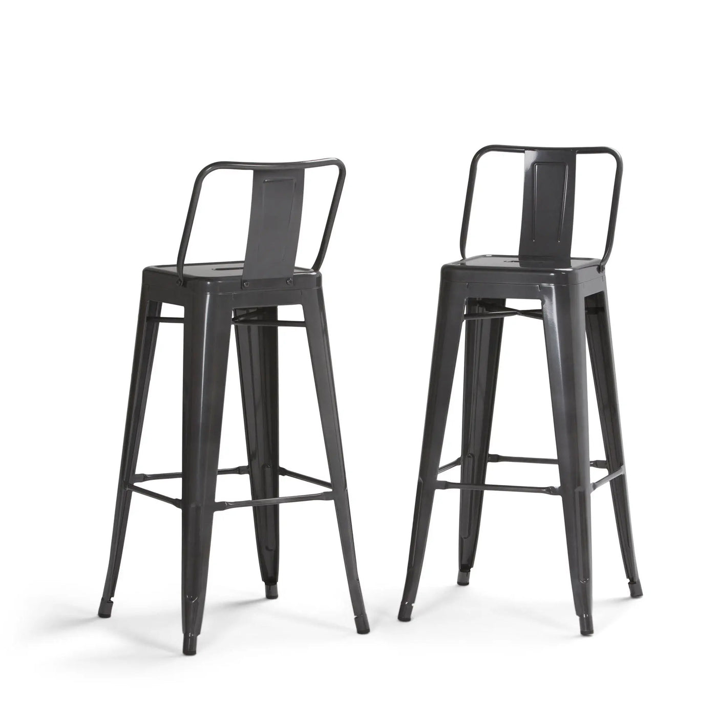 Rayne - Curved Back Metal Stool (Set of 2) by Unique Piece Furniture