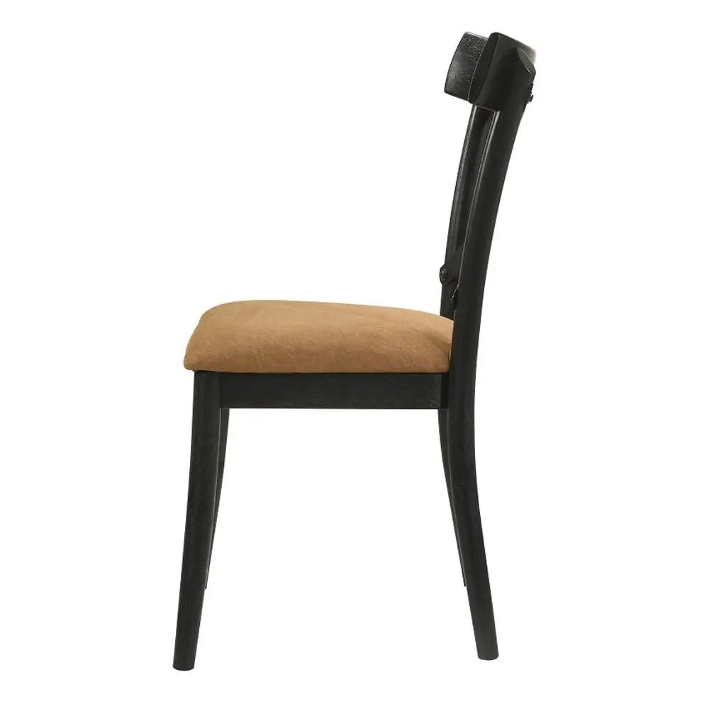 Hillary - Side Chair (Set of 2) - Brown Leather Aire, Walnut & Black by Unique Piece Furniture