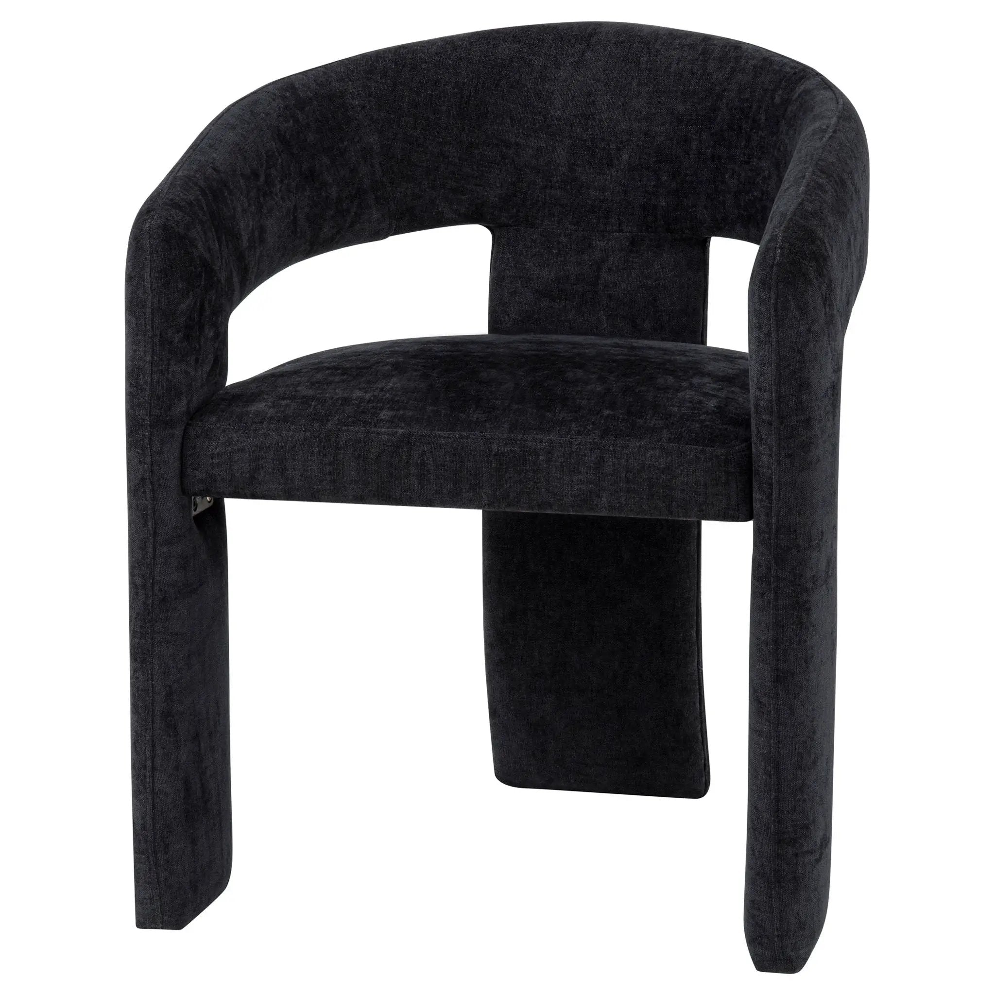 Carlow Upholstered Dining Arm Chair Black (Set of 2) by Unique Piece Furniture