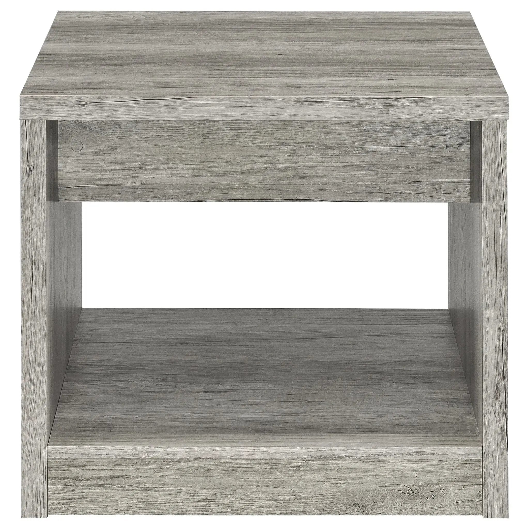 Nuberg - 2 Piece And End Table Set With Storage Drawers - Gray by HouseOfZazla