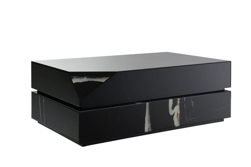 Wenona - Mirrored Coffee Table - Black by Unique Piece Furniture