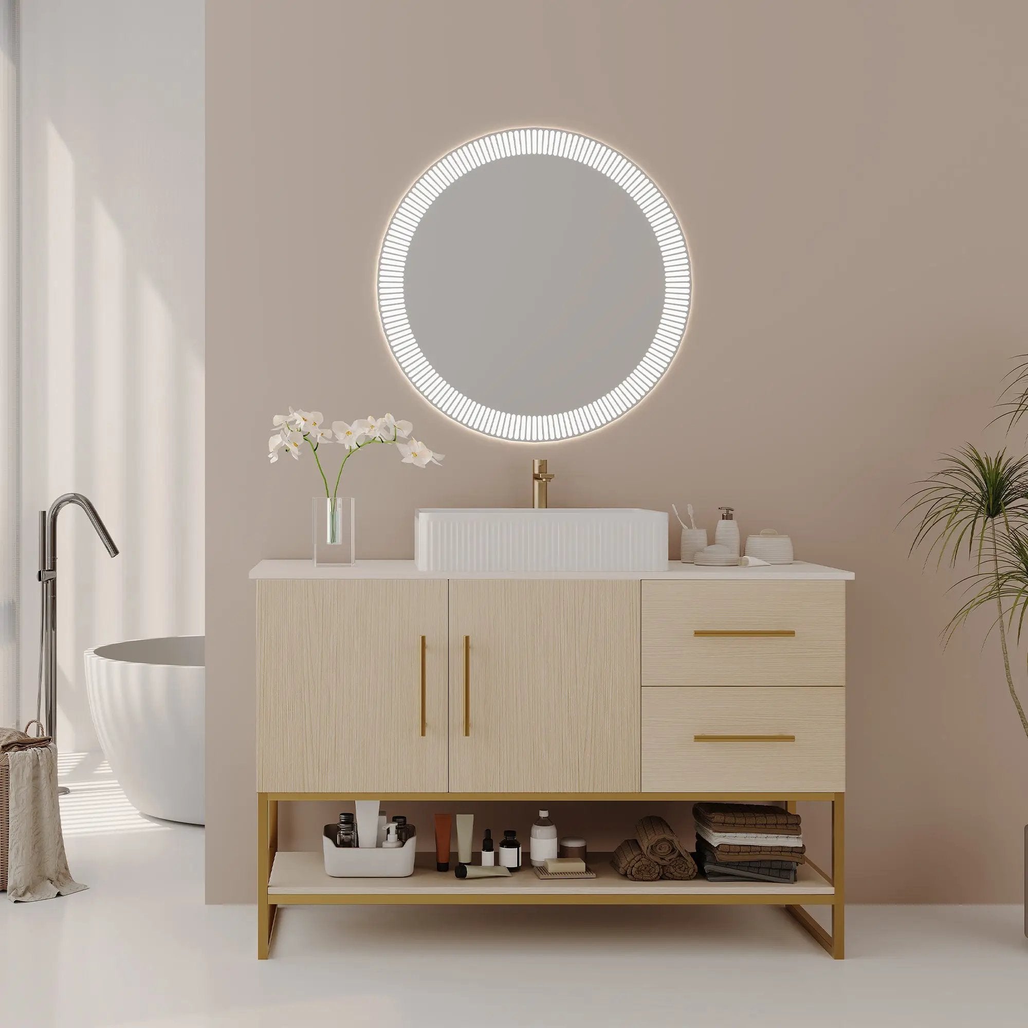36" Modern Bathroom Vanity with Ceramic Vessel Sink by HouseOfZazla