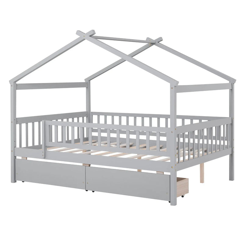 House Bed With 2 Drawers by HouseOfZazla