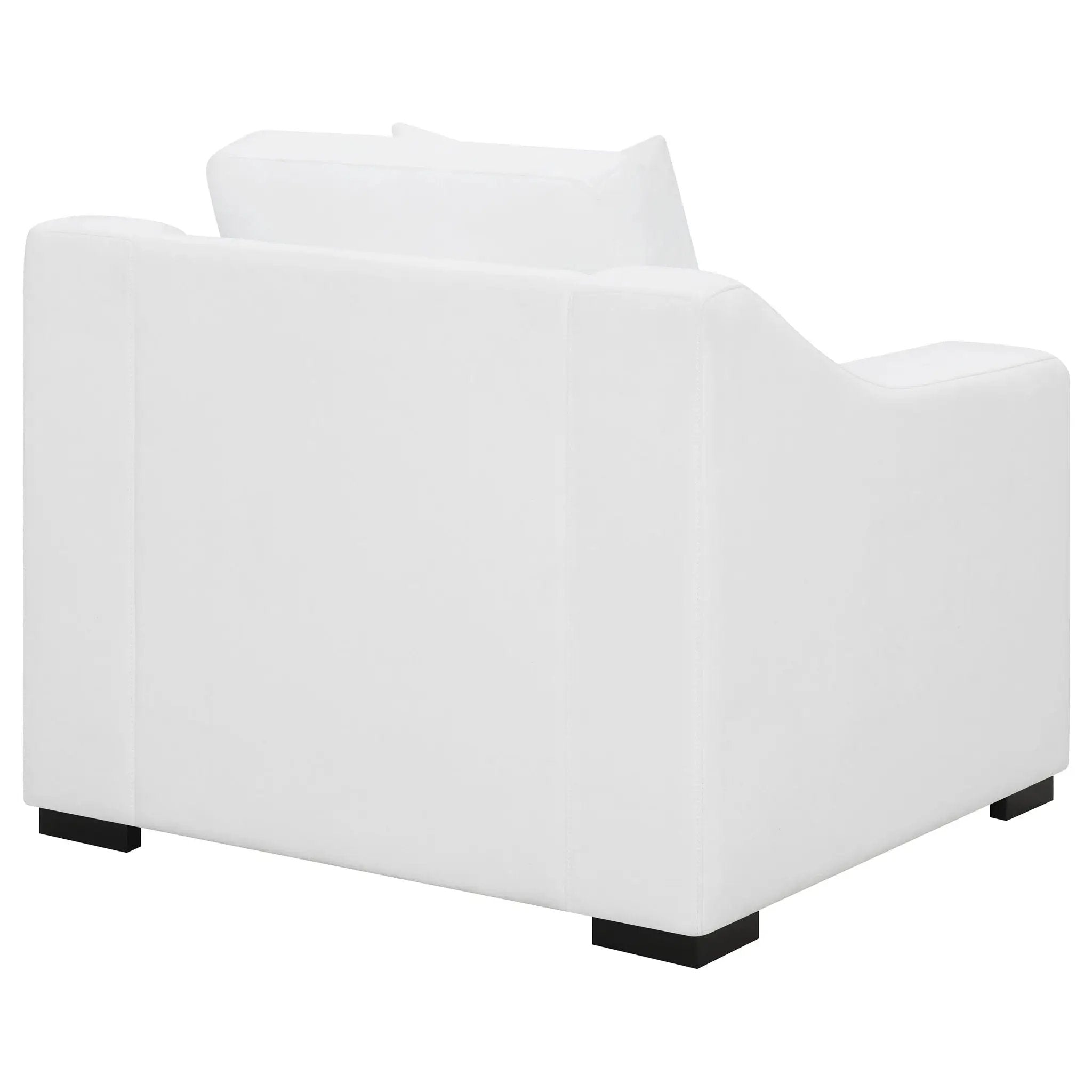 Ashlyn Upholstered Sloped Arm Accent Chair White by Unique Piece Furniture