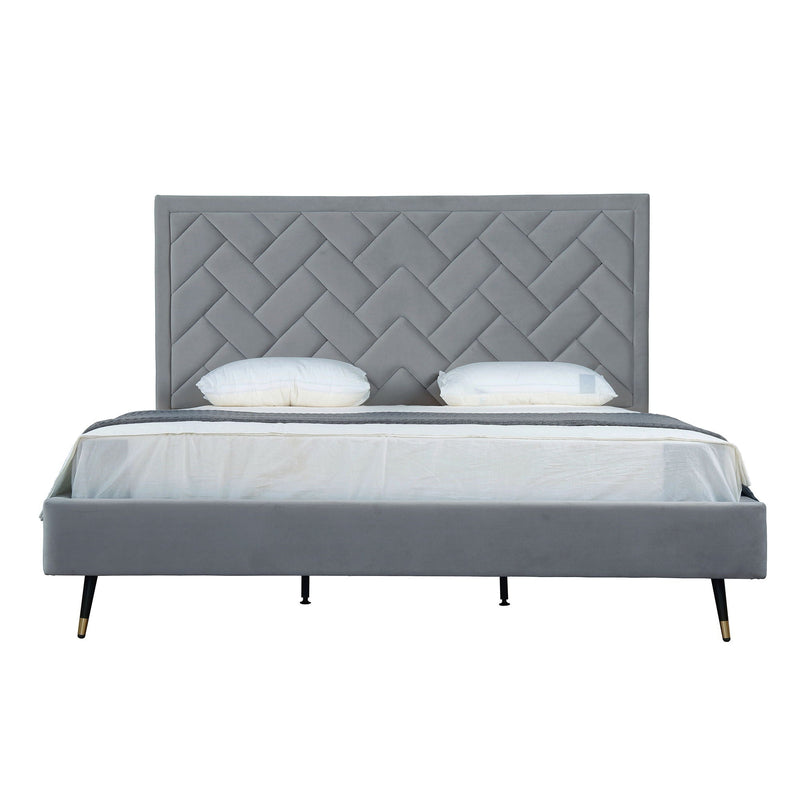 Crosby - Bed With Upholstered Headboard And Slats