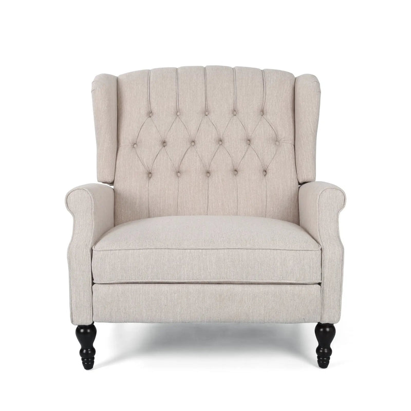 Push Back Recliner Chair Fabric Lounge Armchair by HouseOfZazla
