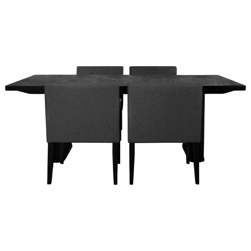 Catherine 5-piece Rectangular Dining Table Set Black by Unique Piece Furniture