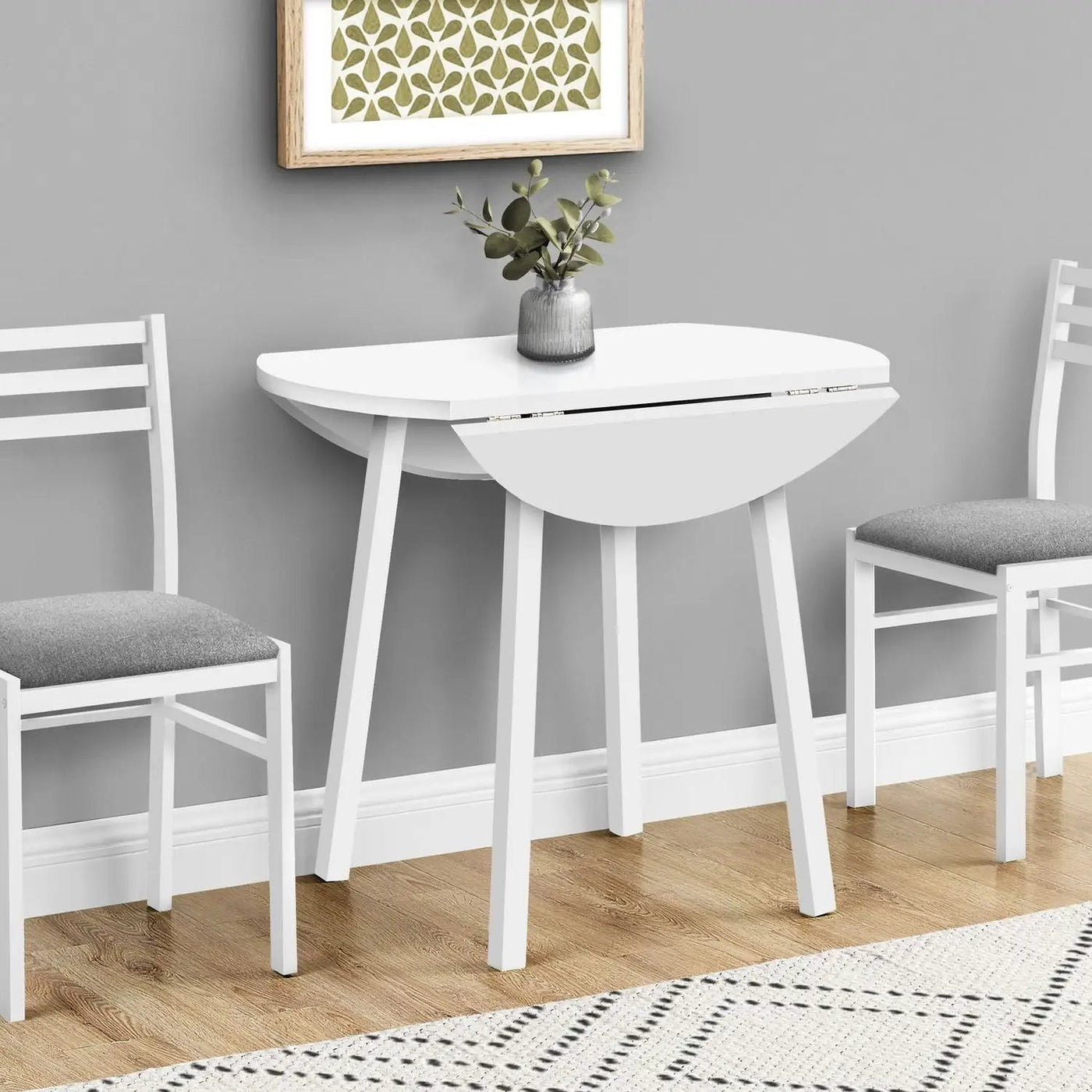3 Pieces Dining Table Set, Small, Drop Leaf, Contemporary & Modern by Unique Piece Furniture