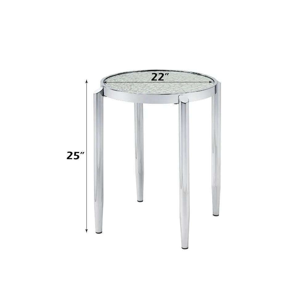 Abbe - End Table - Glass & Chrome by Unique Piece Furniture