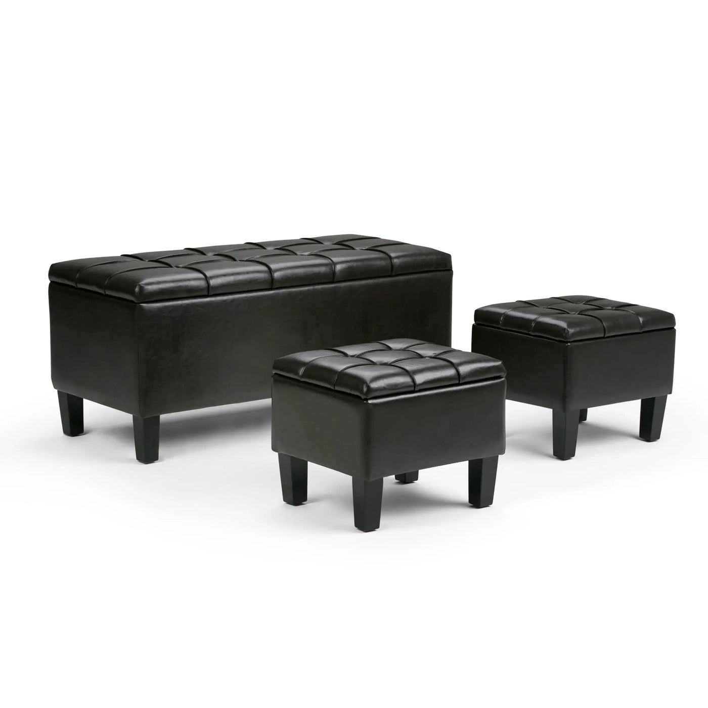 Dover - 3 Piece Storage Ottoman Contemporary Design by Unique Piece Furniture