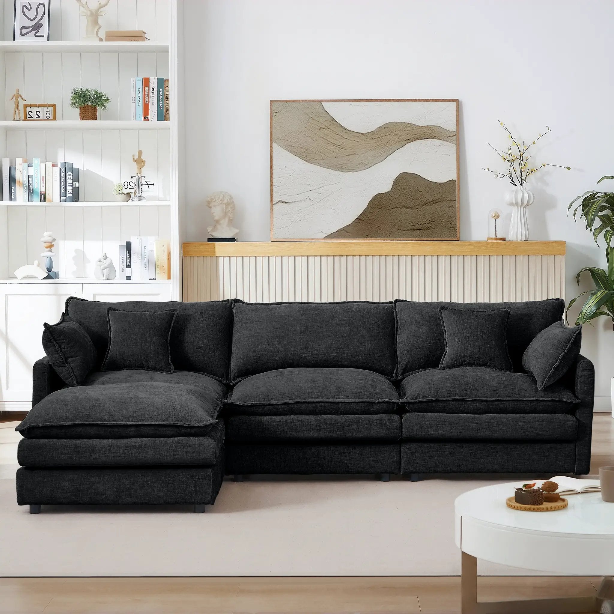 Modular Sectional Sofa - 102 Inch L Shaped Couch Set for Living Room by HouseOfZazla