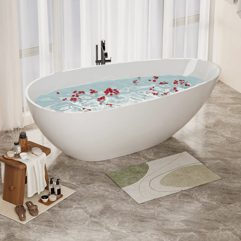 59" Freestanding Solid Surface Bathtub by HouseOfZazla