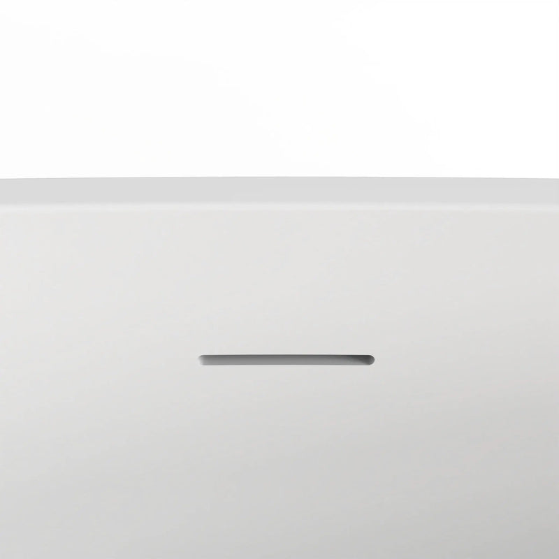 Soaking Bathtub, Freestanding, Solid Surface - Matte White by HouseOfZazla