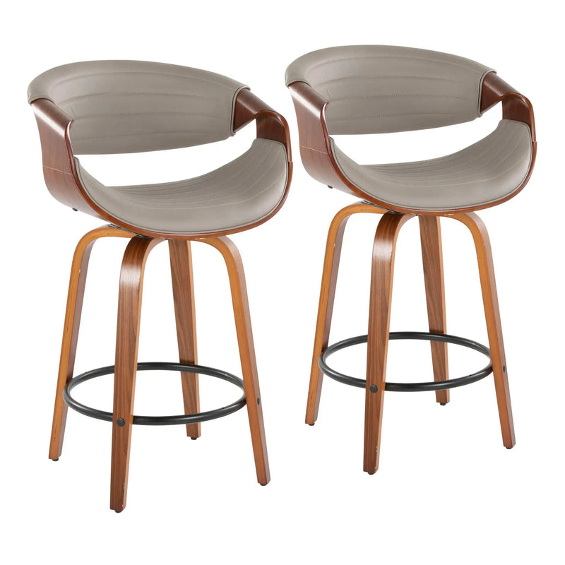 Symphony - Mid Century Stylish Design Modern Counter Stool (Set of 2) by Unique Piece Furniture