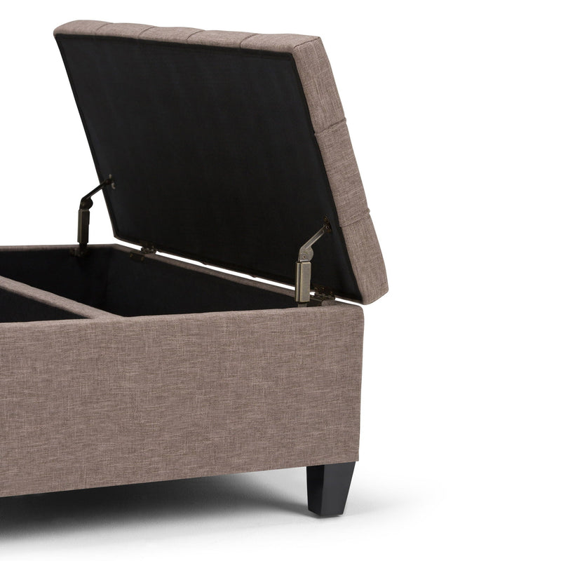 Harrison - Upholstered Coffee Table Storage Ottoman by HouseOfZazla
