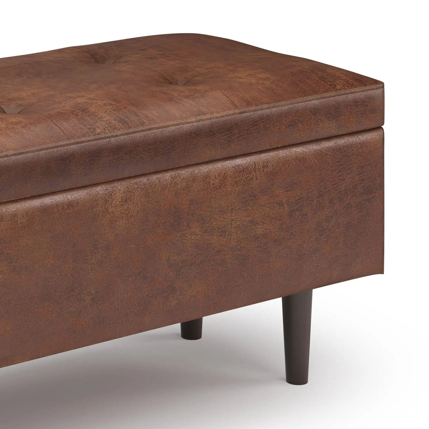 Shay - Large Square Coffee Table Storage Ottoman Mid-Century Style by Unique Piece Furniture