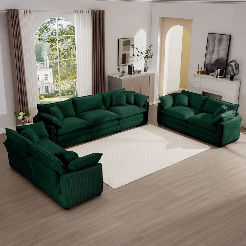 Elegant Oversized Sectional Sofa Set With Deep Seats And Flexible Layout by Unique Piece Furniture
