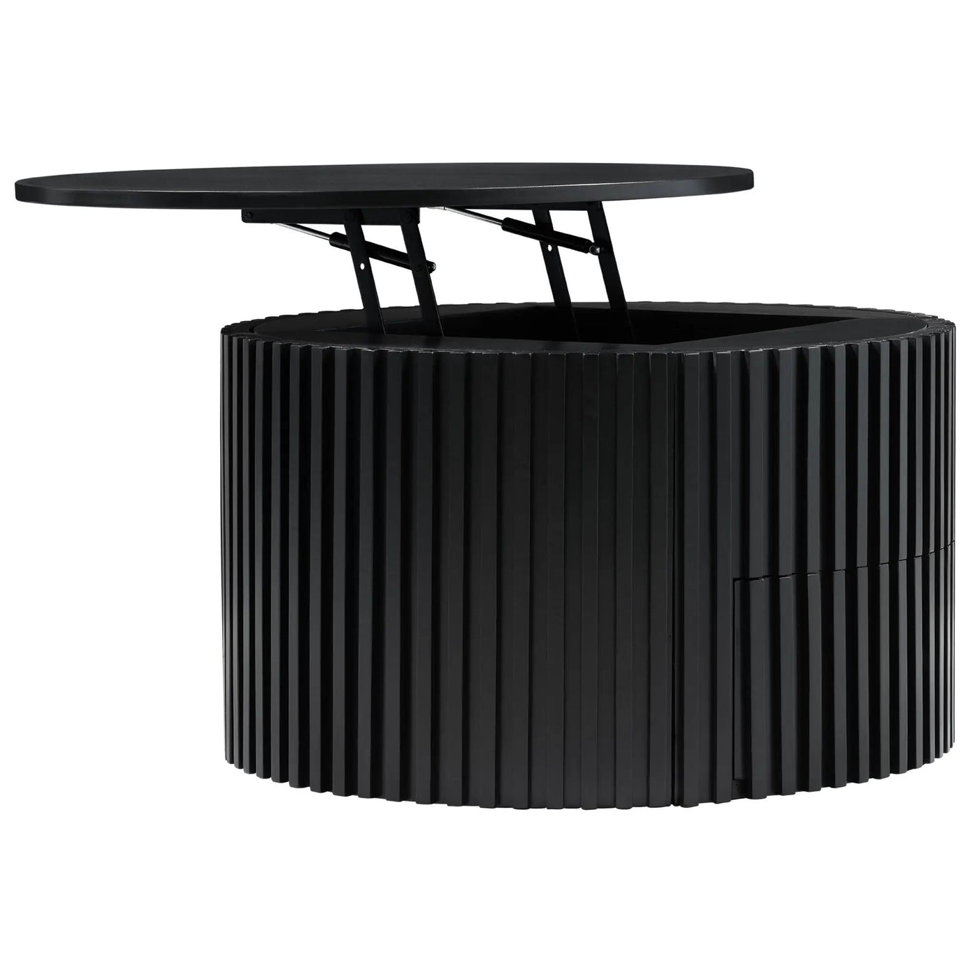 Round Lift Top Coffee Table With Hidden Storage For Living Room by HouseOfZazla