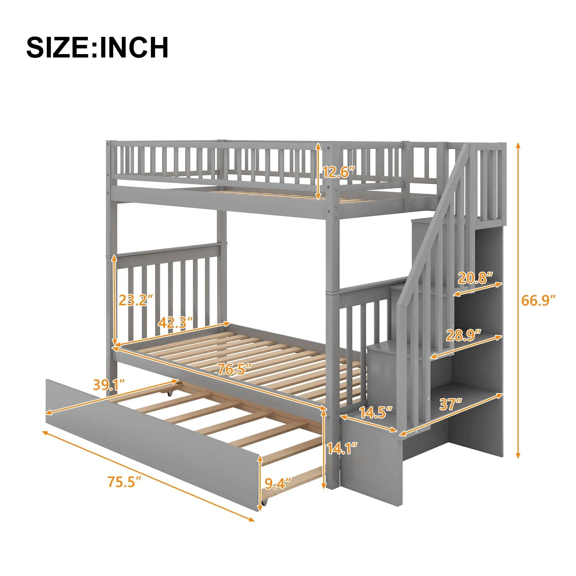 Bunk Bed With Staircase by HouseOfZazla