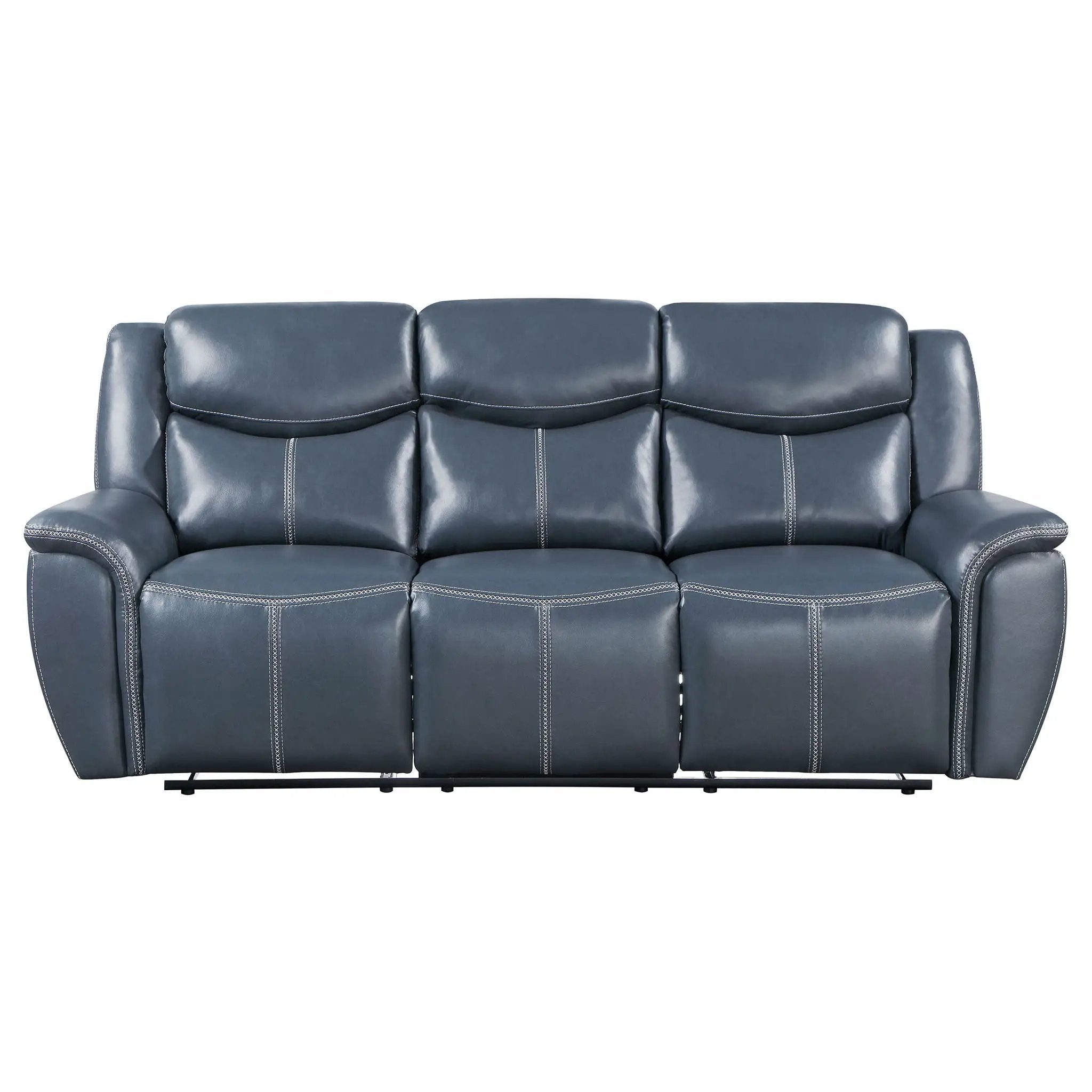 Stanwicke - Motion Reclining Sofa With Drop Down Table - Blue by HouseOfZazla