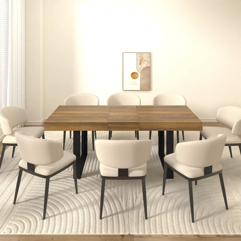 Rectangle Extendable Dining Table for 6-10 People by HouseOfZazla