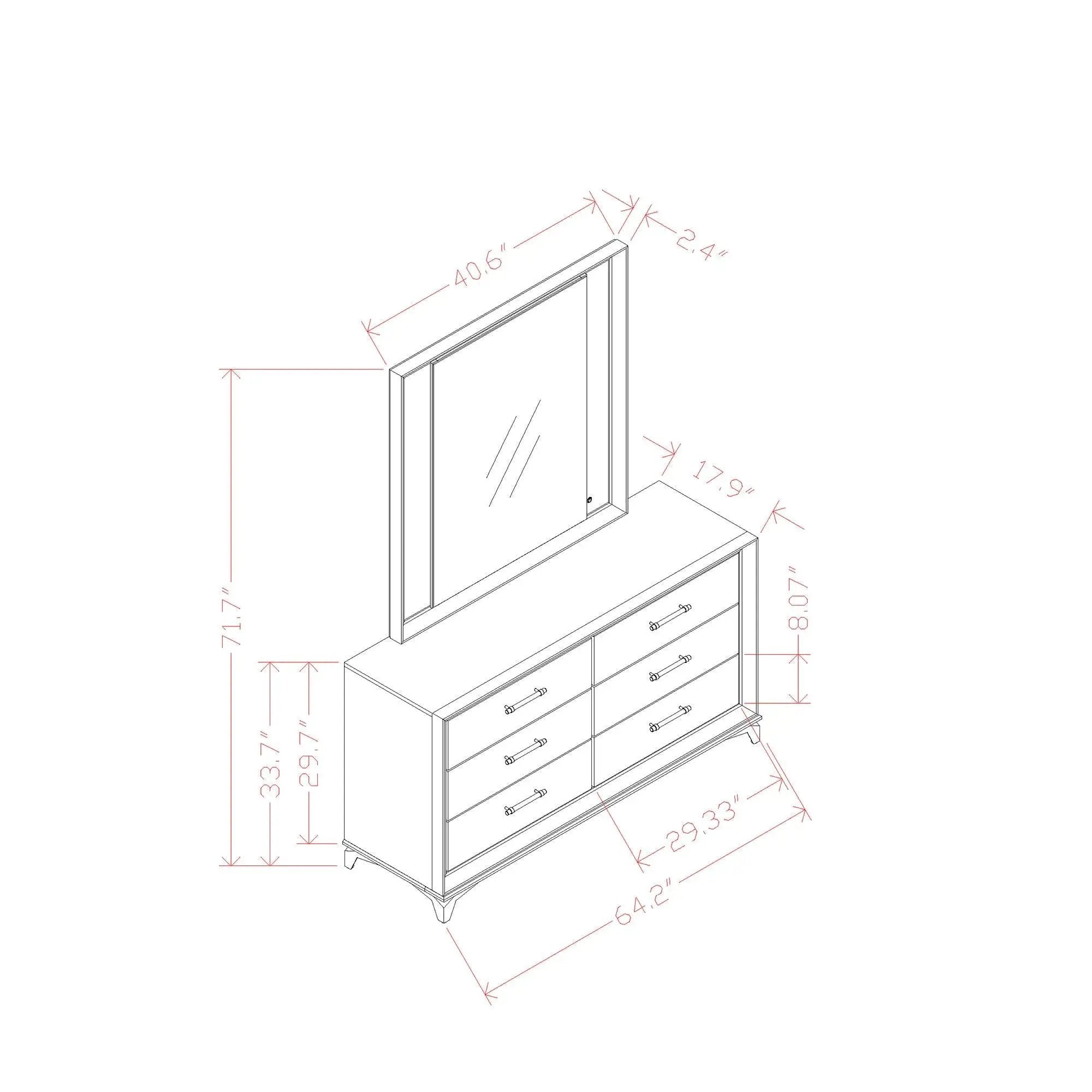 Star - Mirror With Built In LED And Frame - White