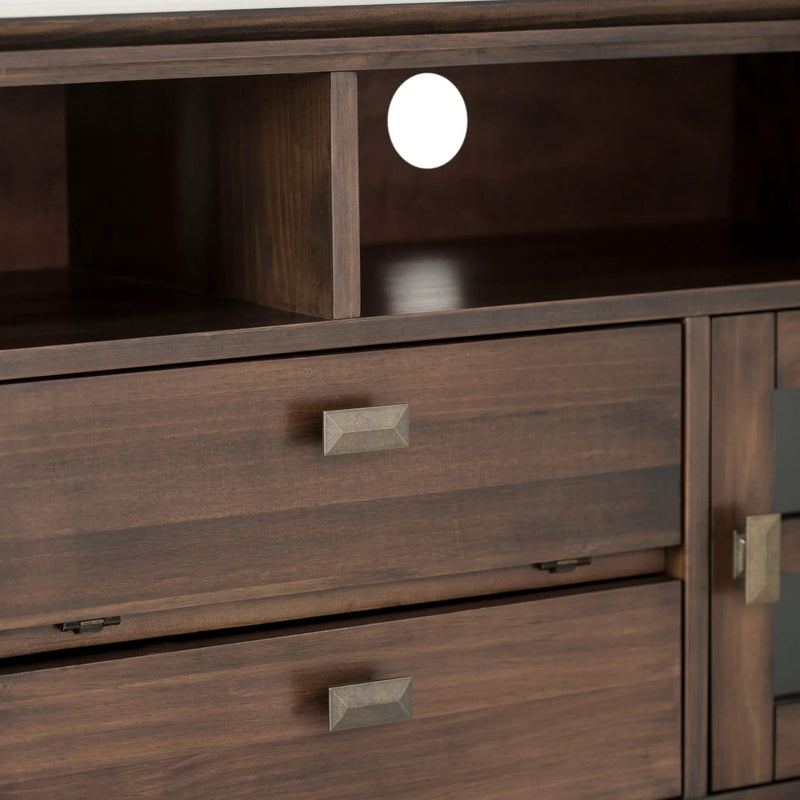 Artisan - TV Media Stand - Natural Aged Brown by Unique Piece Furniture