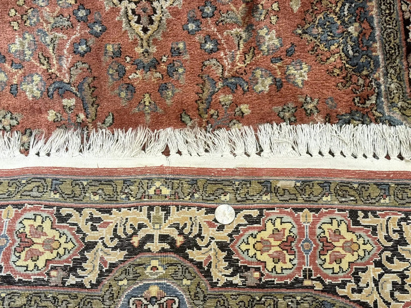 Indian Kashmiri Silk Rug 3x5, Fine 260 KPSI, Hand Knotted by Jewel Rugs
