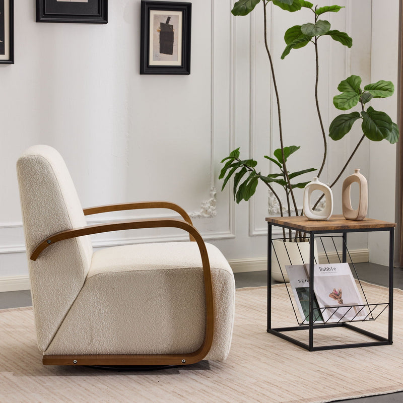 Swivel Accent Rotatable Ergonomic Single Chair For Living Room by HouseOfZazla