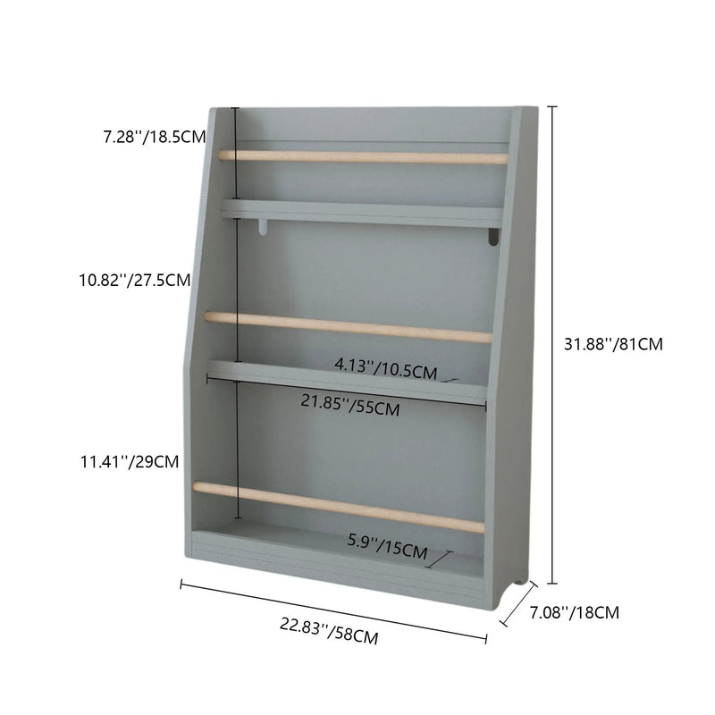 3 Tier Book Shelf, Compact Storage For Bedrooms by Unique Piece Furniture
