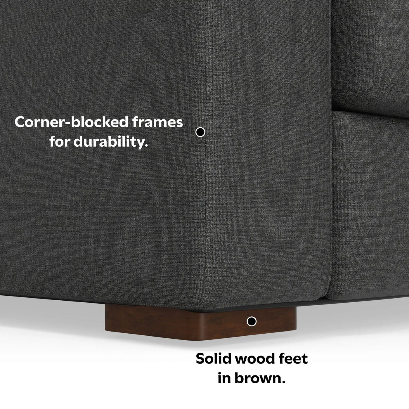 Charlie - Upholstered Deep Seater Sectional Sofa by Unique Piece Furniture