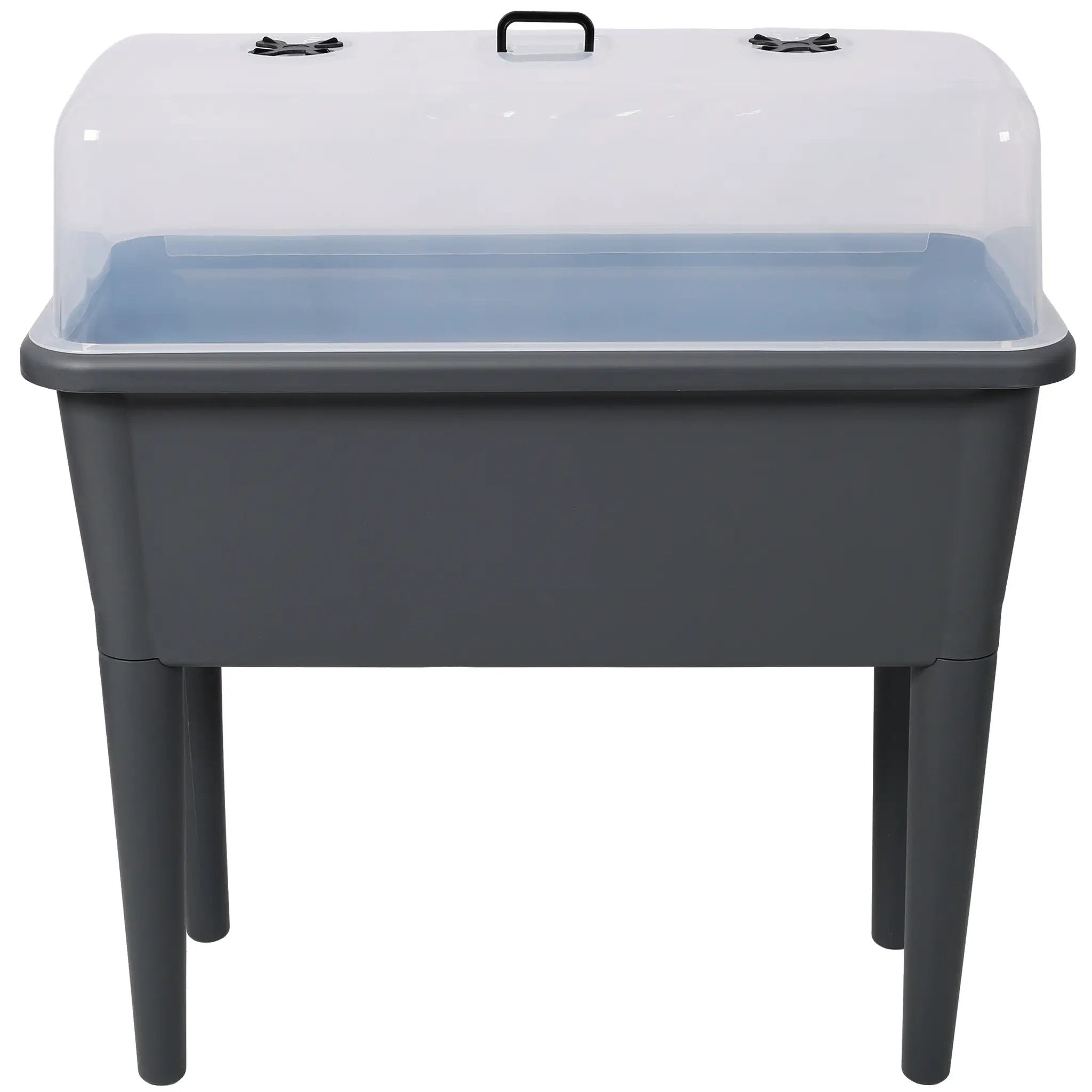 Raised Garden Bed with Ventilated Transparent Greenhouse Lid by HouseOfZazla