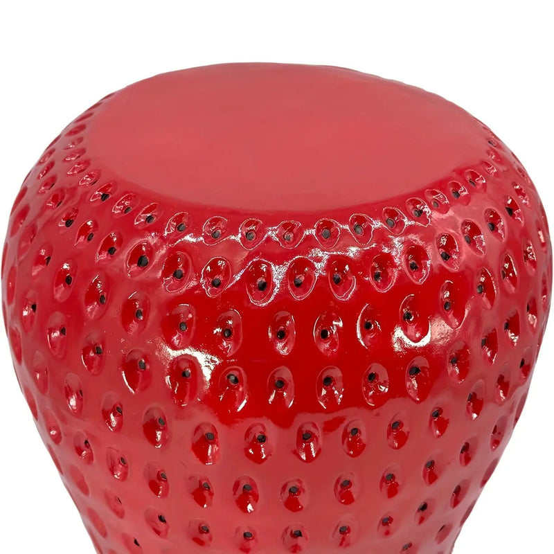 Strawberry Fruit Stool, 13.4" Oversized Resin Stool by HouseOfZazla