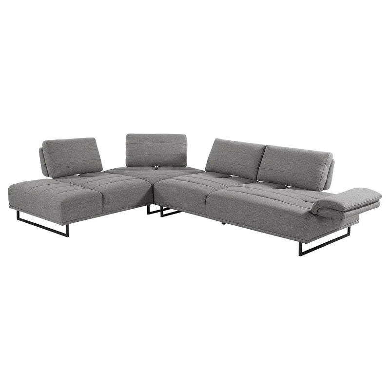 Harnal - L-Shape Sectional Adjustable Back Comfort Focused Sofa - Taupe by HouseOfZazla