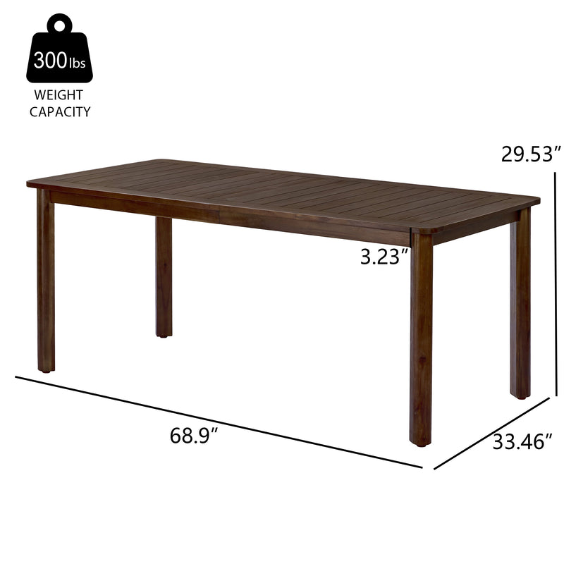 Rectangular Acacia Outdoor Dining Table by HouseOfZazla